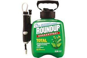 Roundup Unkrautfrei TOTAL Drucksprühsystem, 2,5 L - anwendungsfertig zur effektiven Unkrautbekämpfung für Garten und Hof, biologisch abbaubar