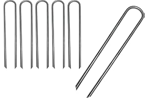 Clever Leon Lot de 6 piquets d'ancrage au sol pour trampoline, fixation pour balançoire, buts de football, tente, ancrage pour trampoline pour enfants, résistant à l'acide et inoxydable (0.6 cm)