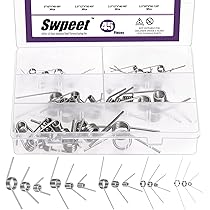 BENECREAT Molle Di Torsione 24 Pezzi | Acciaio Carbonio | Per Forbici E Fai Da Te | 2.1x12 Mm