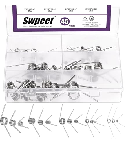 Torsionsfedern Edelstahl 304 0,4x3x30mm | 10 Stück Set | Linksdrehend Für Präzisionsanwendungen