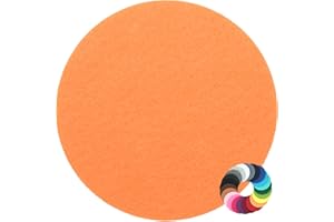 ‎BIASTO Design Filz Untersetzer rund Durchmesser 25cm, orange (HF002) für Glas, Getränke, Bar, Tasse, Vase