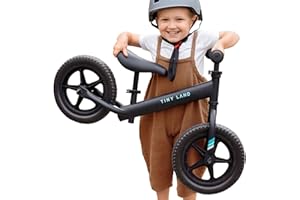 Tiny Land Balance Bike for Kids, Ultra-light Aluminum Alloy Frame, EVA Foam Tires, Adjustable Seat and Handlebar, No Pedal Training Bicycle for Toddlers 2+ Years Old