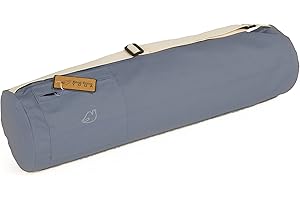 Blue Dove Yoga Chennai Yoga Mat Bag made from Organic Cotton Yoga Bag with External Zip Up Pocket Choice of Colours