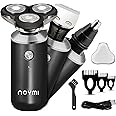 Noymi Electric Shaver for Men, 3 in 1 Electric Razor Beard Trimmer, Electric Nose Hair Trimmer for Men, Waterproof Shaving Machine, Dry & Wet Shaving， Fast USB Charging, Up to 90 Min of Shaving Time