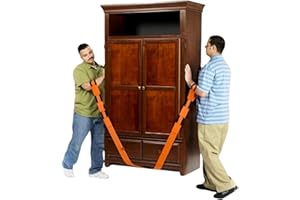 RSI SOGNI D'ORO RS-Italy Cinghie e Imbracature per 2 Persone Trasporto Mobili, Cintura per Sollevamento Sollevare Trasportare, Cinghie Professionali per Trasloco, Trasporto, Sposta Mobili e Oggetti Pesanti