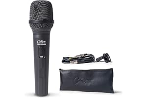 Carry-on Performer - Micrófono dinámico Profesional, micrófono Vocal dinámico cardioide de Mano con Interruptor de Encendido/Apagado Inc: Cable XLR 3M a Jack, Clip de micrófono, Funda de Transporte