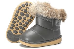 Gaatpot Stivali per Bambine e Ragazze Stivaletti da Neve Scarpe con Invernali Stivale con Imbottitura Calda Impermeabili PU Unisex – Bambini