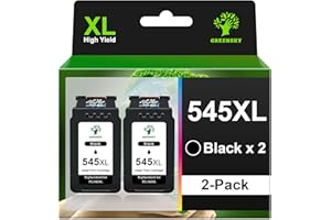 GREENSKY PG 545 XL Negro Cartuchos de Tinta Remanufacturado para Canon 545 Cartuchos de Impresora para Canon PIXMA TS3350 TS3450 TS3150 MG2950 TS3452 TR4650 TS3351 TR4551 TR4651 MX495 (2 Negros)