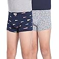 U.S. POLO ASSN. Boys Mid Rise Cotton Spandex OKT01 Trunks (Pack of 2)