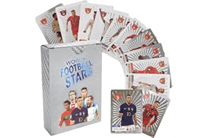 CLIUNT Premier League Collectible Football Cards - 55Pcs Silver Foil Champions Euro Top Cards