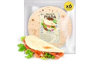 Piadina Proteica Senza Carboidrati EatPro 6 Pezzi Piadina Keto Da 50g, 4% Low Carb, 23% Proteine, Keto Diet Cibo Proteico, 27% Fibre, Prodotti Keto Zero Carboidrati Come Pizza Proteica EatPro