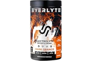 ‎EVERLYTE Ausverkauf EVERLYTE - Dark Orange Elektrolyte Pulver / 35 Anwendungen/Ohne Zucker/mit Natrium, Kalium, Calcium, Magnesium & Chlorid/Vegan, Isotonisch & 100% Natürlich/Kölner Liste