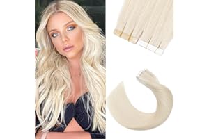 Silk-co Extension Capelli Veri Biadesivo 20 Pezzi #70 Bianco Sbiancante Remy Human Hair 1g/fascia 30cm