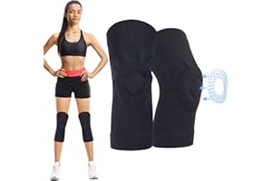 Peaken Genouillères Dance, Genouillère Danse Antidérapantes, Genouillères Pole Dance, Genouillères Respirantes pour Femme (Noir, M)