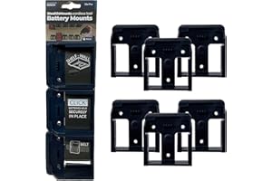 StealthMounts Uchwyty na baterie do Bosch Professional 18 V, bezprzewodowe uchwyty baterii do elektronarzędzi Bosch Professional 18 V, 6 sztuk, niebieskie organizery baterii do Bosch Professional 18 V