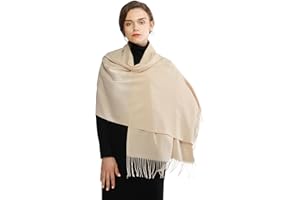 RIIQIICHY Sciarpa Scialle Donna Stola Invernale Pashmina Elegante Cerimonia Con Frange