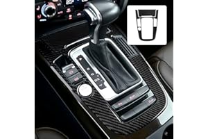 OYDDL Auto Kohlefaser Schaltknauf Schalthebel Cover Trim Kompatibel mit Audi A4 B8 A5 S4 S5 Q5 RS4 RS5 Zubehör (Stil D)