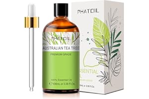 PHATOIL Olio Essenziale Tea Tree Australiano 100 ml, Oli Essenziali Naturali Puri per Diffusori Umidificatori, Oli Essenziali per Aromaterapia Tea Tree