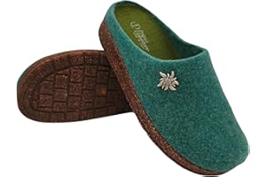 Primo Calzature Ciabatte Tirolesi da Donna, Pantofole Invernali da Casa, Sottopiede Estraibile, 100% Made in Italy