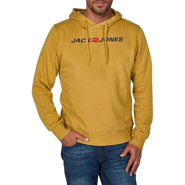 JACK & JONES JWHLOGO Men's Blocking Hoodie with Print JACK & JONES JWHLOGO Men's Blocking Hoodie with Print