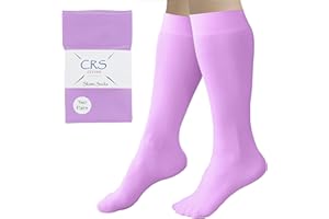CRS Cross Eiskunstlaufsocken (2 Paar) Kniehohe Strumpfhosen für Schlittschuhe, Fußlaufsocken Tanzstrumpfhose