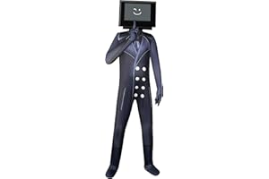 Pitevotur Skibidi Toilet Costume for Boy TV Man Cameraman Cosplay Kid Video Game Jumpsuit for Halloween 5-12 Years