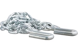 CURT 80010 48-Inch Trailer Safety Chain with 3/8-In S-Hooks, 2,000 lbs Break Strength