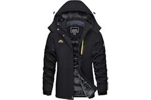 KEFITEVD Chaquetas de Invierno al Aire Libre para Mujer Abrigo Polar Impermeable a Prueba de Viento Con Capucha Desmontable Para Esquiar y Pescar