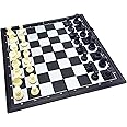 Lexibook, Chessman Classic, Magnetic and Foldable Chess, 32 Pieces, Family Board Game, Black/Grey, CGM320