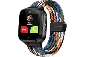 OUTPUTBT Magnético Correa 16mm para XPLORA Kidzi/Xplora X5 Play/XGO 2/XGO 3 Pulseras Nylon Algodón Trenza para Niño Niña