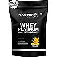 NAKPRO Platinum Whey Protein Isolate 2kg Mango | 28g Protein, 6.4g BCAA | Trustified Certified 100% Authentic Supplement Powder & No Adulteration | Low Carbs, Fast Absorbing Whey Protein Powder