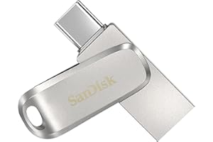 SanDisk Ultra Dual Drive Luxe USB_c Type-C 128GB, OTG, Upto 400MB/S, Pendrive, Silver, 5Y Warranty (SDDDC4-128G-I35)