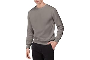 NUQLO Felpa Uomo Senza Cappuccio | No Logo | Cotone Premium | Basic - Sportivo - Casual | Senza Zip | Semplice Tinta Unita