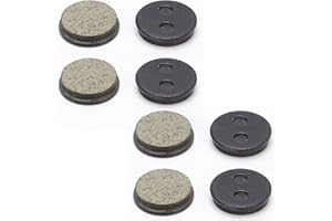 SPYMINNPOO 4 Pair Bicycle Disc Brake Pads, Semi-metallic Round Mountain Electric Bike Ketone Resin Oil Disc Brake Pad Replacement Kit Cycling Accessory Bicyclebrakepad Bicycles Parts