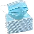 50 Pcs Disposable Face Masks | Protective Nose & Mouth Coverings with 3-Layer Shield, Elastic Ear Loops & Comfortable Univers