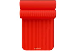 ‎HS HOP-SPORT Hop-Sport Gymnastikmatte 190 x 60 cm x 2 cm, Sportmatte - gelenkschonend & rutschfest, Fitnessmatte aus NBR-Schaumstoff - extra-dick + Tragegurt