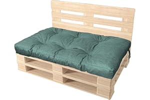 ‎PILLOWS24 Pillows24 Palettenkissen | Palettenauflage Polster für Europaletten | Hochwertige Palettenpolster | Palettensofa Indoor & Outdoor | Erhältlich Made in EU (Sitzfläche 120x80, Türkis)