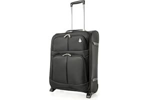 Aerolite Lufthansa Eurowings Ryanair, maksymalna ilość, lekki bagaż podręczny, 55 x 40 x 23 cm, 55 x 40 x 20 cm, kolor czarny, 55x40x20 (+3), 55cm Handgepäck, Walizka