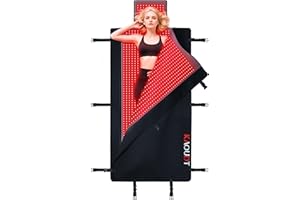 Kaoudt 2025 Medical-Grade TPU Red Light Therapy Mat for Full Body Pain Relief, FSA&HSA Eligible 73"x33" Dual Wavelength Infrared Red Light Blanket with 2570 LEDs for Home Use
