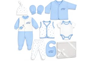 Blue Eyes nyfödd presentset pojkar 0–4 månader | 100 % naturlig OEKO-TEX® bomull