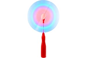 ULTRABYEASYPEASYSTORE Pack of 1 Red LED Swivel Fan Wand LED Windmill Spinners Light Up Flashing Spinning Swivel Fan Light Childrens Windmill Spinning Light Toy Party Gifts Favours Kids Light Up Toys Flexible Neck