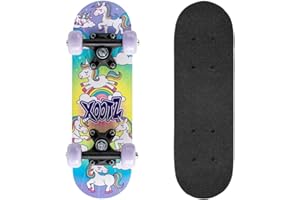 Xootz Mini-Skateboard, Einhorn- oder Monster-Design, 43,2 cm Kinder-Cruiser, Jungen und Mädchen, ab 3 Jahren
