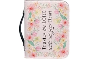 Dajingkj Custodia Bibbia con cerniera grande pelle personalizzata borsa biblica donna borsa Bibbia libro chiesa borse con manici