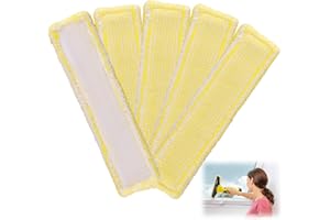 KWJEIULSOQ 4 Stück Mikrofaser Wischbezug Set für Kärcher WV2 WV5 WV6 Plus Prime Indoor, Mikrofaser Wischbezug Ersatzteile Kompatibel mit Kärcher Fenstersauger Fenstersauger Ersatzteile