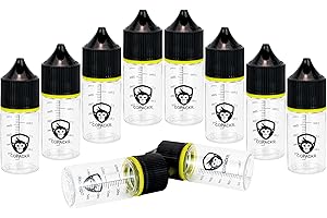 Copackr Chubby Gorilla V3 30ml Stubby Tropfflaschen, Plastikflaschen - Perfekt für Reisen - mit kindersicherer Kappe - 10er-Set (30ml Stubby)