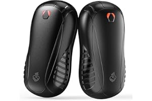 FANDLISS Pack de 2 Calentador de Manos Recargable 10000 mAh, Calentador Manos Calentamiento de Doble Cara 3 Niveles de Calor, para Camping, Golf, Regalos Idea Tech para Hombres, Mujeres