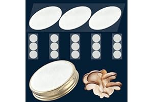 BIOMED SOLUTIONS Lot de 18 filtres autocollants en papier synthétique 65 mm 0,3 µm PTFE pour couvercle de bocal Mason Cultivation de champignons