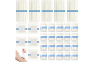 Belligern 30 PCS Waterproof Wound Dressing, Wound Dressings Adhesive Adhesive Dressings for Wounds PU Transparent Wound Dressing Good Adhesion and Easy to Remove 3 Size