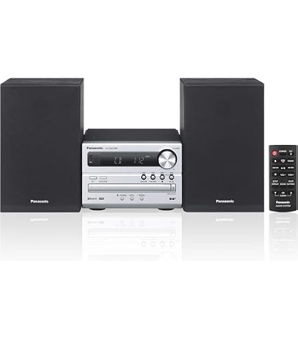 Panasonic Mini Chaîne Hi-Fi SC-UX102E-K - 300W, Bluetooth, CD, Radio DAB+ - Design Noir Élégant
