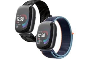 Th-some Cinturino per Fitbit Versa 3/Fitbit Versa 4, Cinturino di Ricambio per Cinturino in Nylon Regolabile Sportivo per Fitbit Versa 4/Fitbit Versa 3